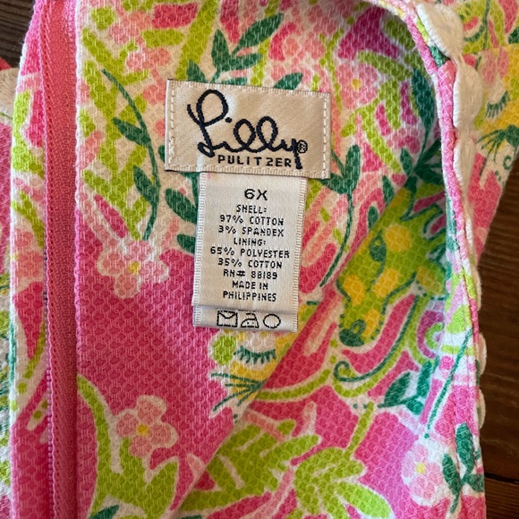 Lilly Pulitzer White Tag 6X Girls Dress Giraffe and Tigers - Picture 8 of 8